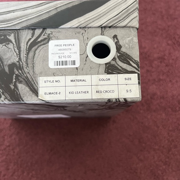 NWOT Jeffrey Campbell kid leather red croc boots - Picture 7 of 9